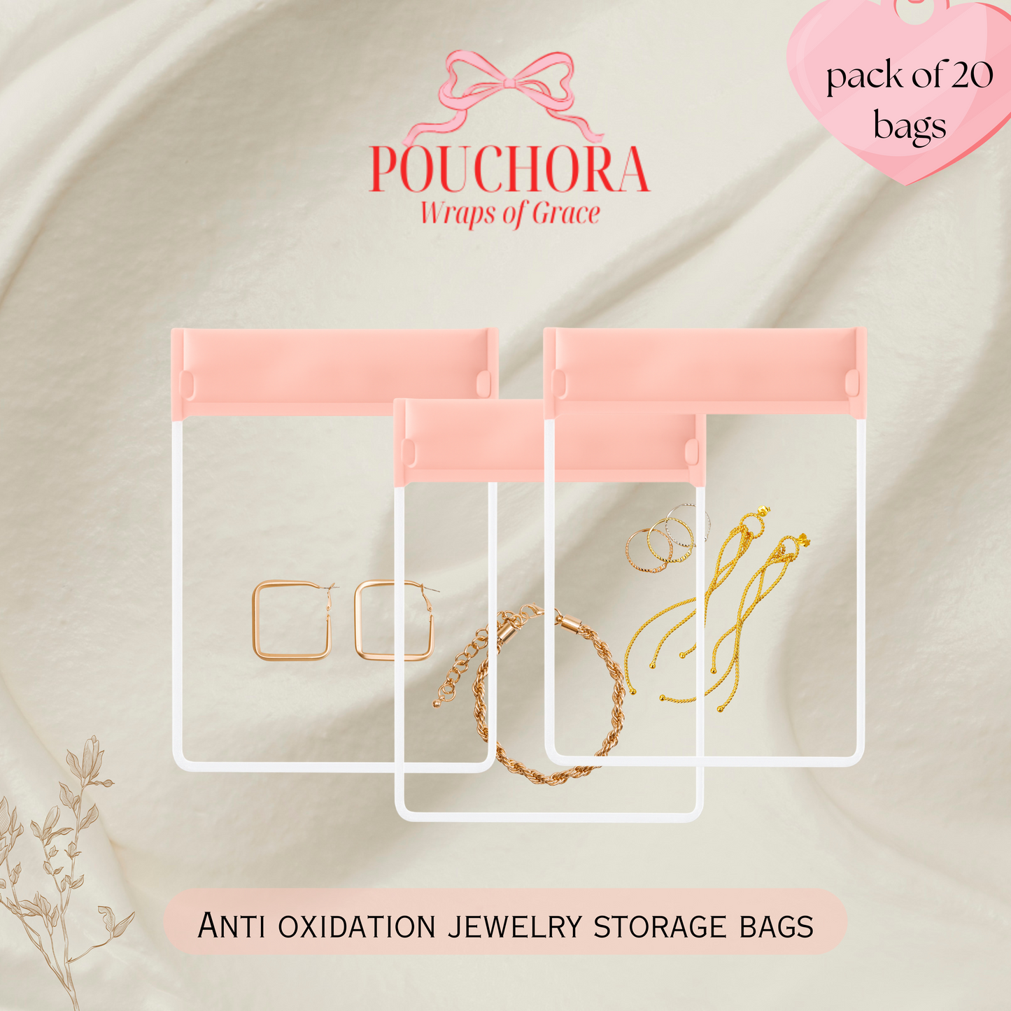 POUCHORA - ANTI - OXIDATION JEWELLERY BAGS