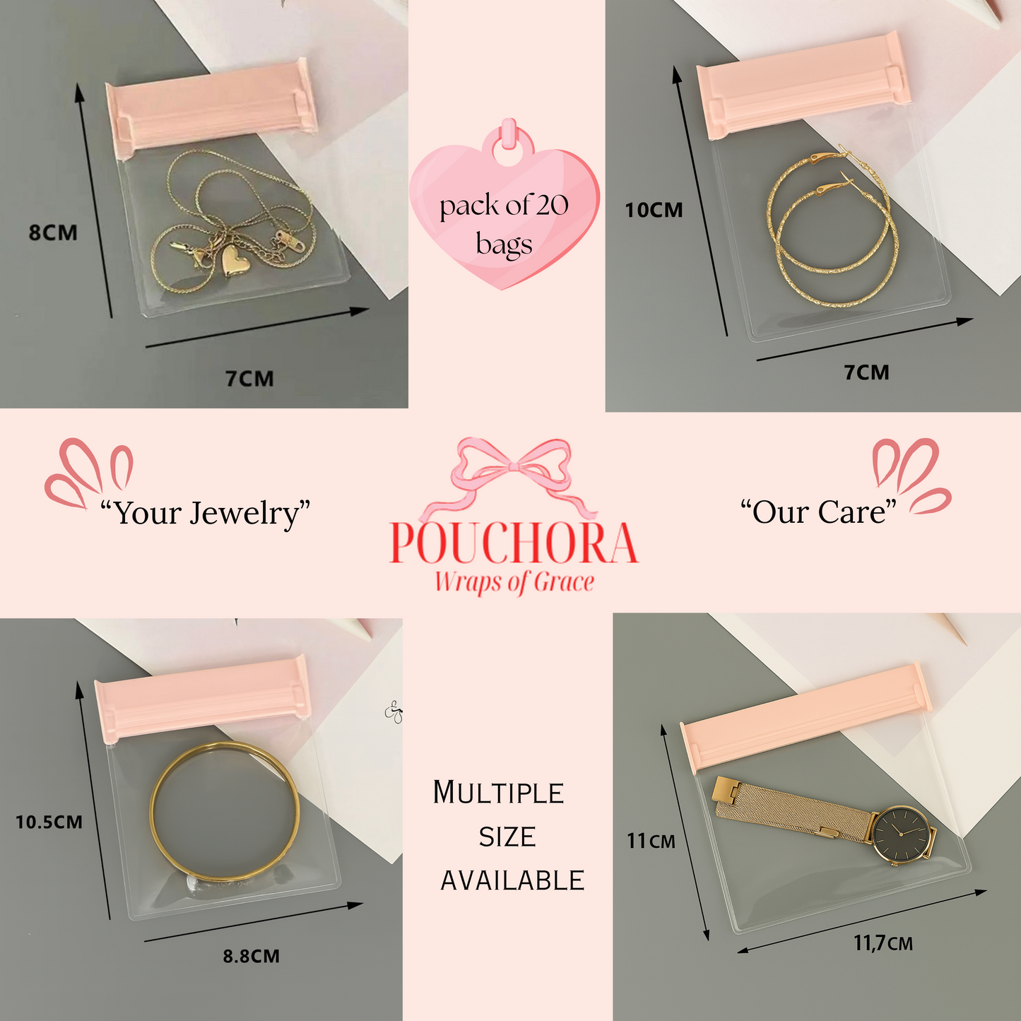 POUCHORA - ANTI - OXIDATION JEWELLERY BAGS