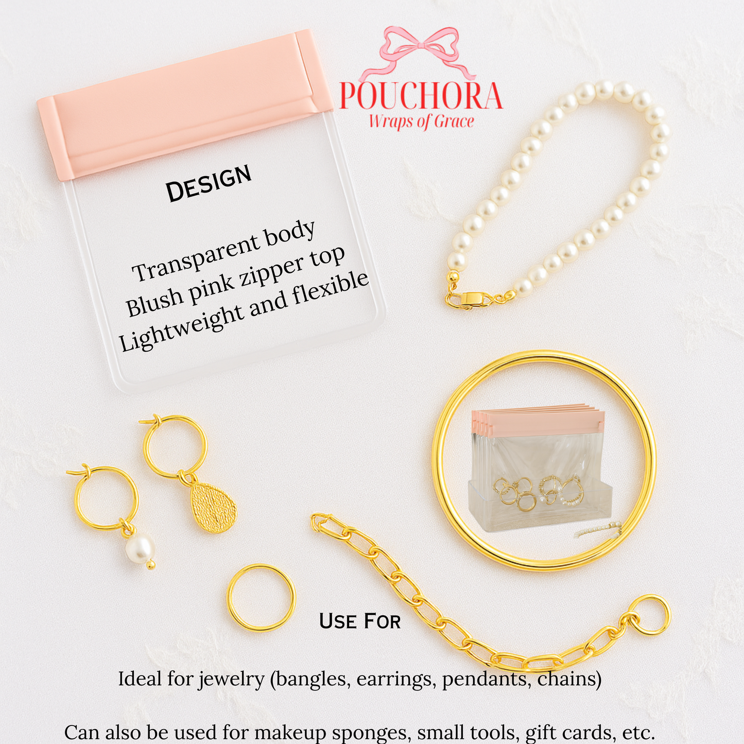 POUCHORA - ANTI - OXIDATION JEWELLERY BAGS